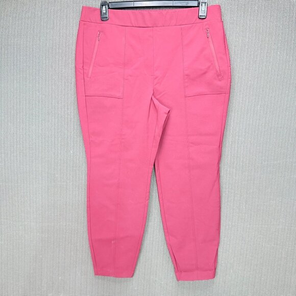 Lane Bryant Womens Size 16 Pink Ankle Pants Nylon/Spandex Stretch - Picture 1 of 9
